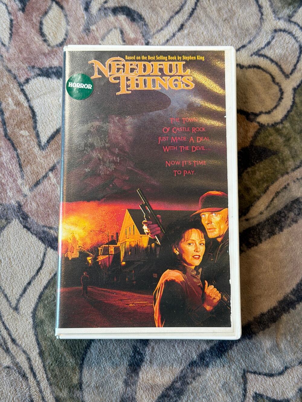 Vtg 1993 Needful Things VHS tape film based on Stephen King book ex-rental